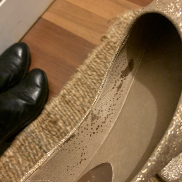 Steve Madden Golden Glitter Ballet Flats EUC - Picture 5 of 7